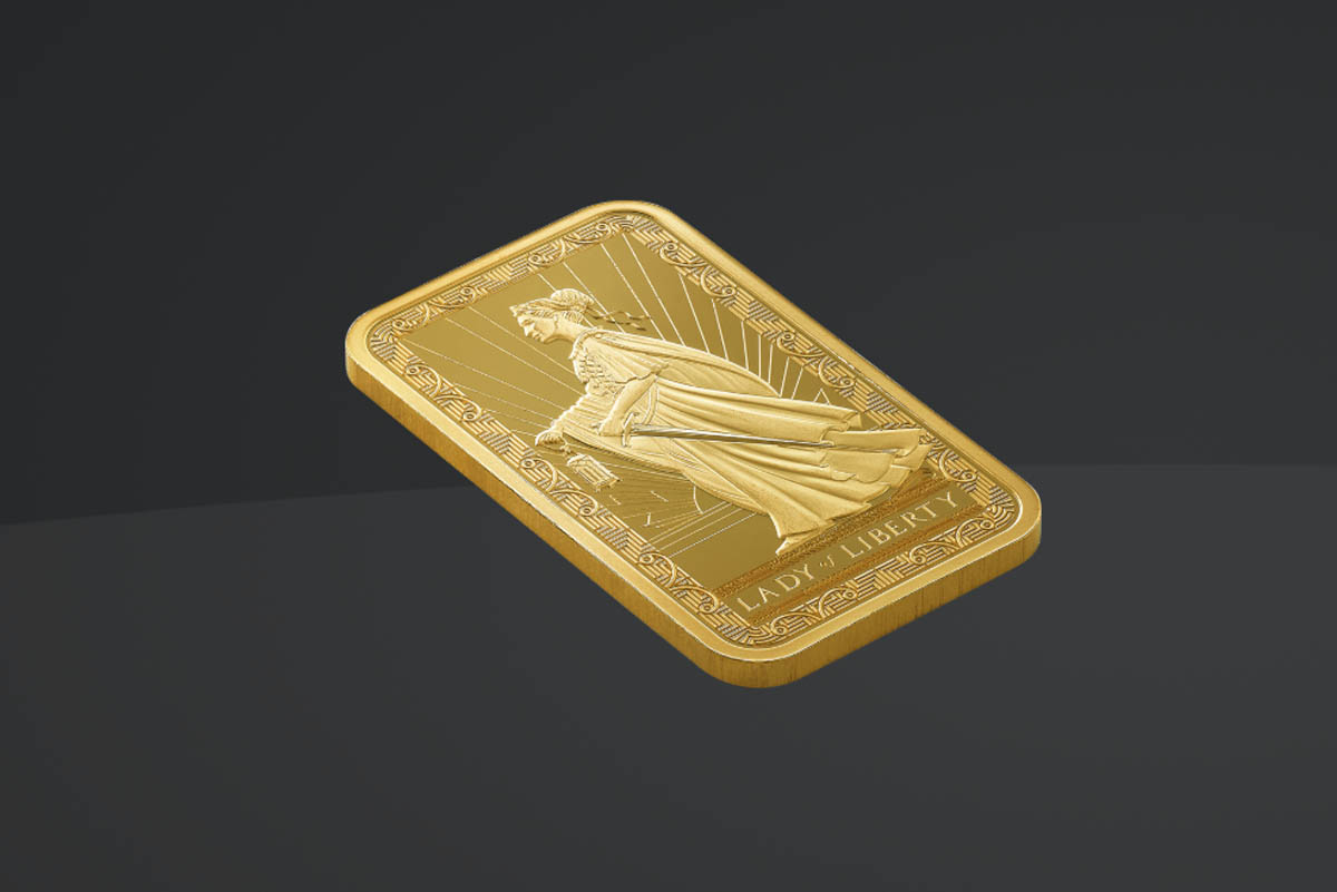 PAMP/Newmont 1oz Lady of Liberty Gold Bar – Pure & Ethical 5 (2)