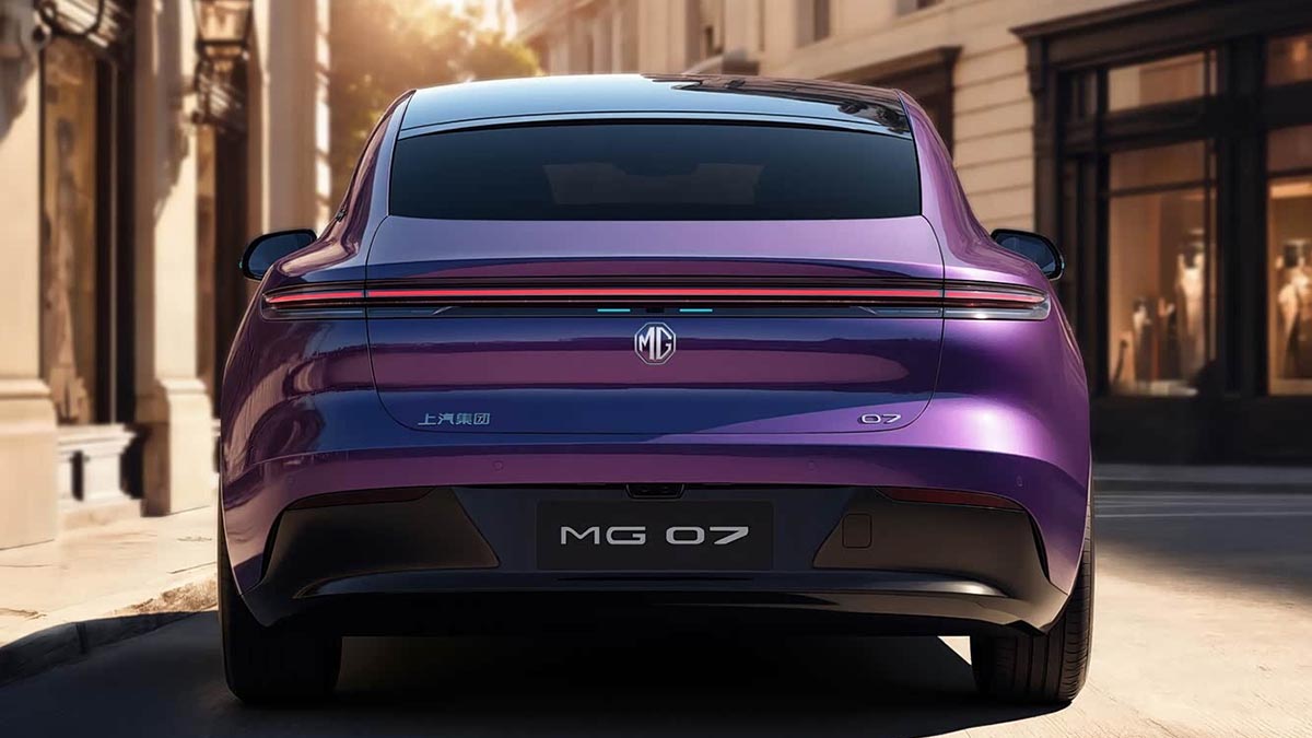 New MG 07 EV electric fastback exterior